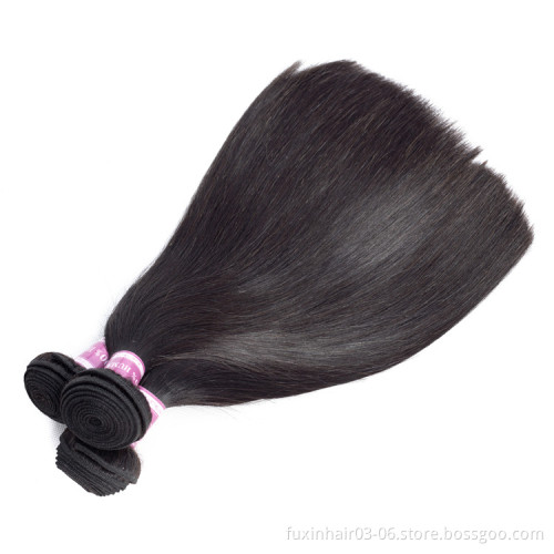 Brazilian 10A Products Virgin Raw Straight Human Hair Extension Silky Hair